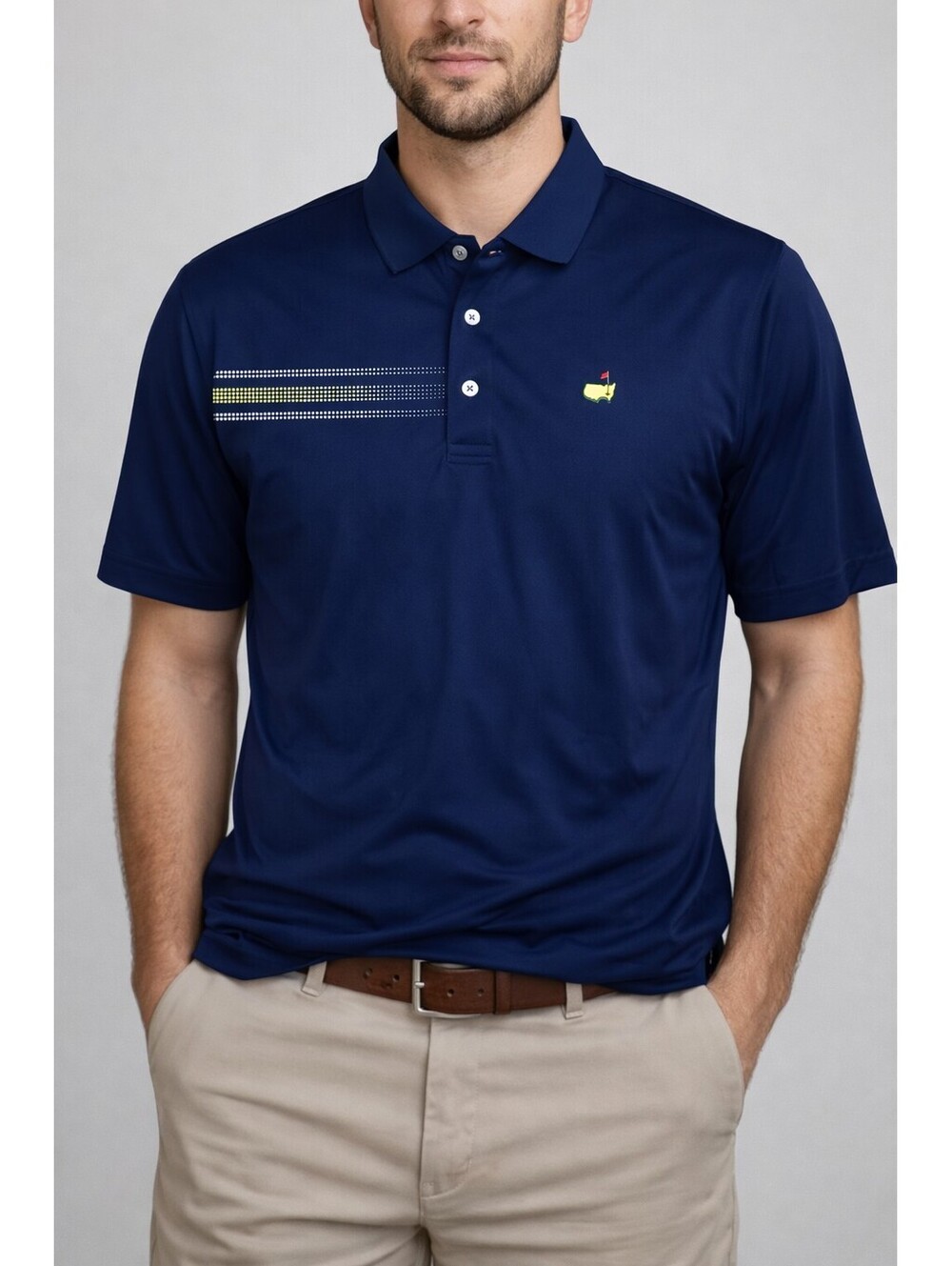 Masters Tech Performance Golf Polo Men's XL Navy Augusta Logo Tournament